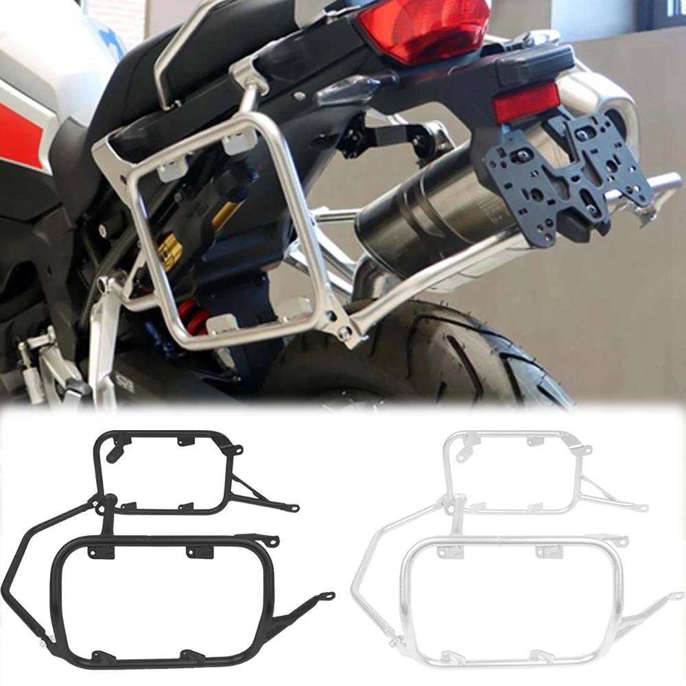 Motorcycle Side Luggage Rack Stainless Steel Saddlebag Case Bracket Support Trunk Cargo Holder For BMW F900GS F900 GS 2024 2025
