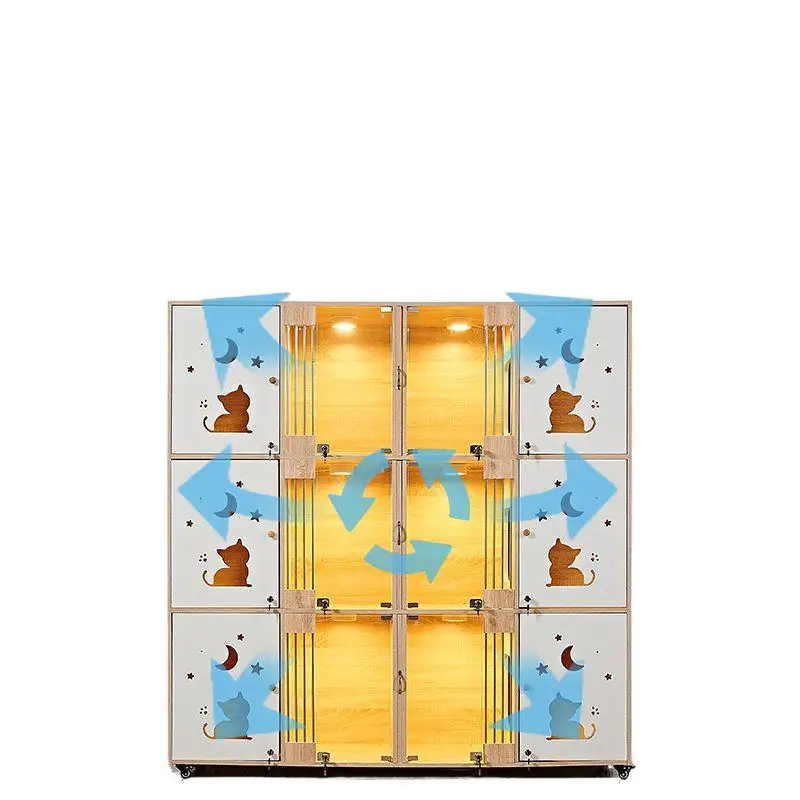 Solid wood cage pet store glass breeding display cabinet foster care house