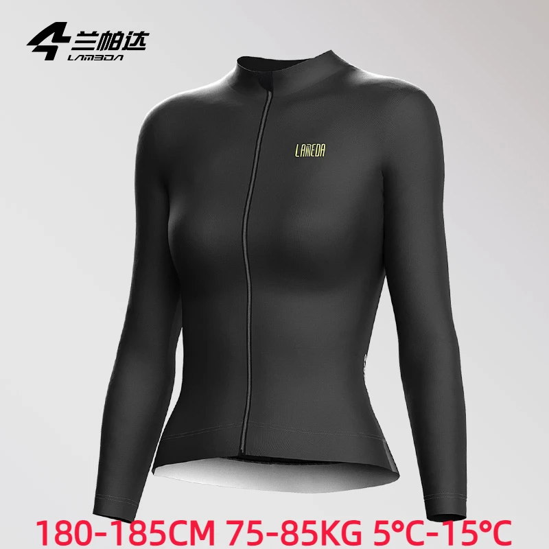 LAMEDA Winter Fleece Cycling Jersey Long Sleeve UPF50+ UV Protection Bike Top Bicycle Jersey Full Zip Women's Cycling Clothing