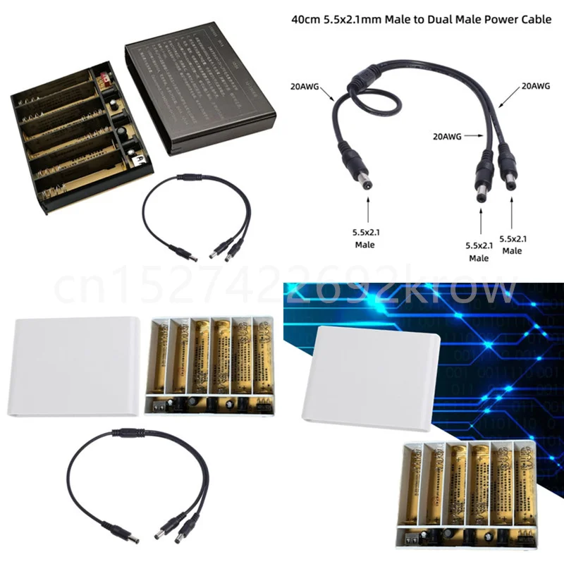 DIY 3/6x5,5 5V USB 9V 12V 2,1 x mm Ups Netzteil Box für WLAN-Router Modem Überwachungs kamera DVR Smartphone