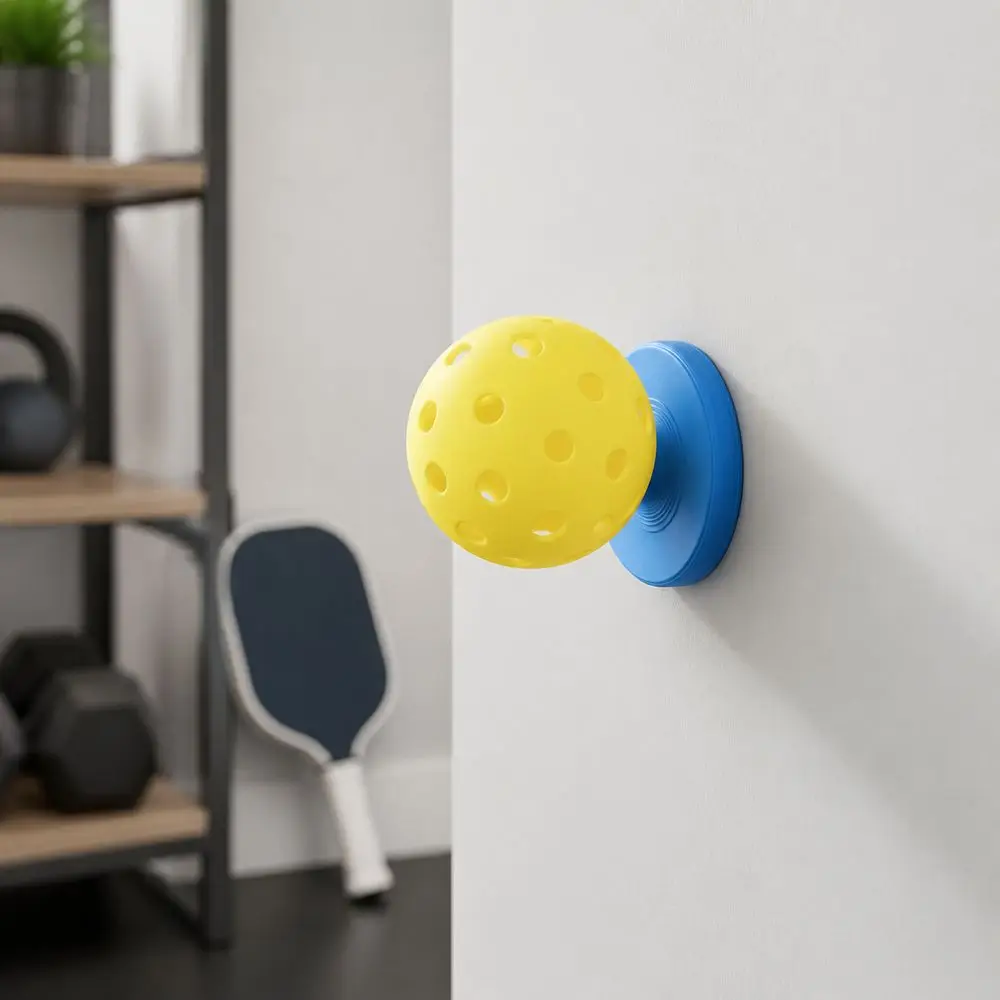 Wall Mounted Pickleball Ball Wall Rack 26/40/48 Holes Decorative Pickleball Display Holder Self-adhesive Stable