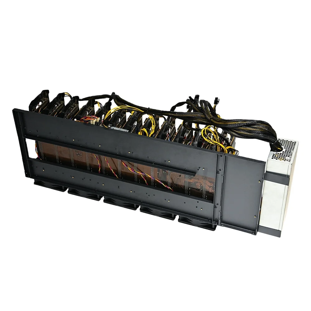 12gpu placa-mãe 55mm computador aberto 6 8 gspu quadro caso 8gpu rig quadro ao ar livre caso do pc