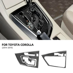 Carbon Fiber Black Fit for Toyota Corolla 2014 2015 2016 2017 2018 2019 Gear Panel Car Acceccories Interior Stickers 신기한자동차용품