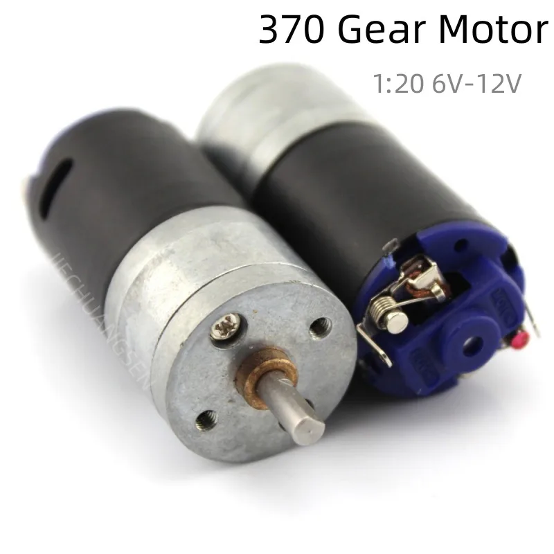 

Black 370 Gear Motor 1:20 6V-12V Model Aircraft Tracked Vehicle Motor Tank Model Motor