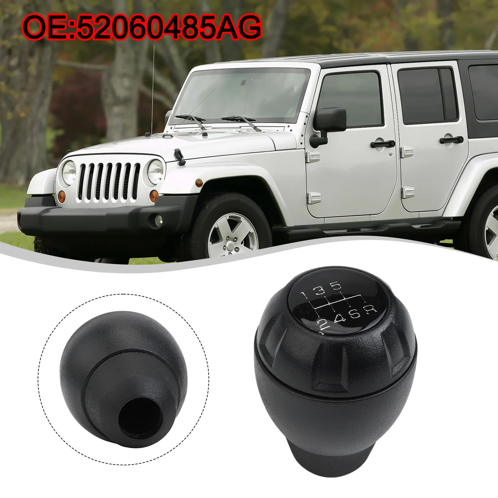 

Ручка переключения передач 6-ступенчатая для Jeep Wrangler JK 2007-2013, OEM 52060485AG, совместимая, высокопрочная, сменная деталь