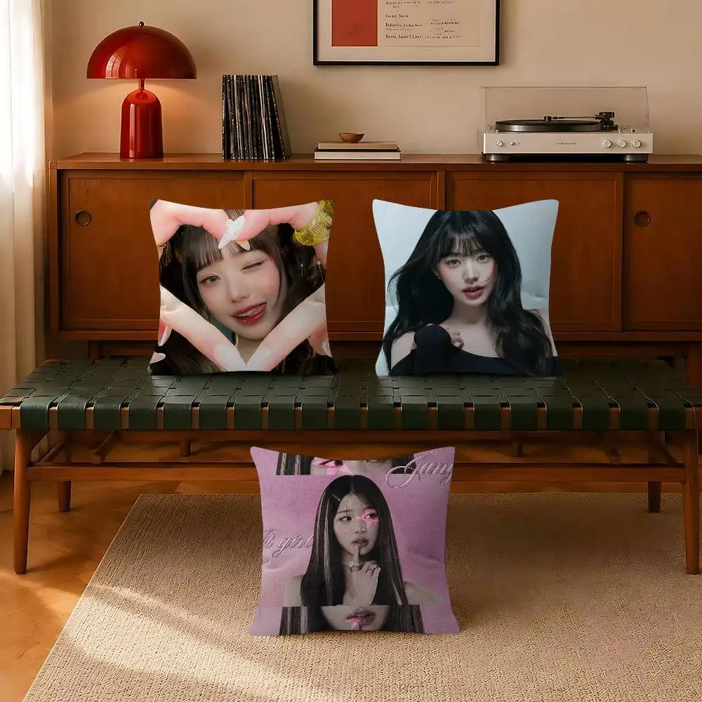 Singer Jang Idol Cushion Cover Pillowcase Upholstery Sofa Throw Pillow Home Decor Pillowcas  Wonyoung