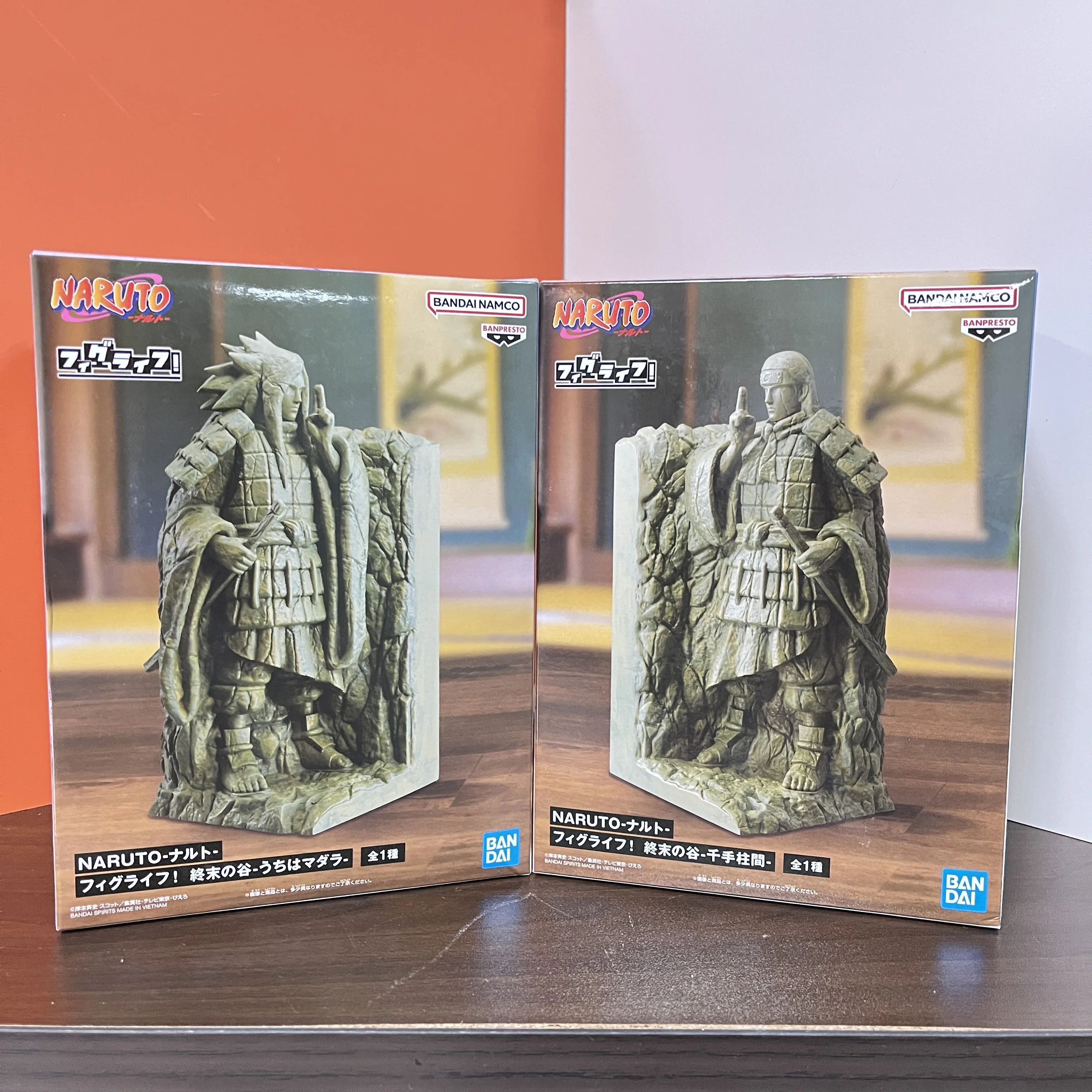 Original BANDAI NARUTO FL THE FINAL VALLEY MADARA UCHIHA HASHIRAMA SENJU Action Figure Toys PVC Model Collection Status