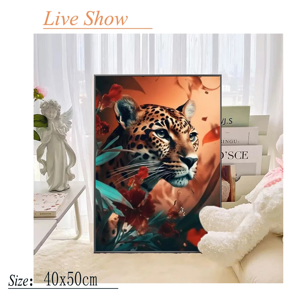 PhotoCustom Diy Paint By Numbers For Adult Supplies Colorful Cat Coloring By Number Animals Picture On Number For Home Decoratio