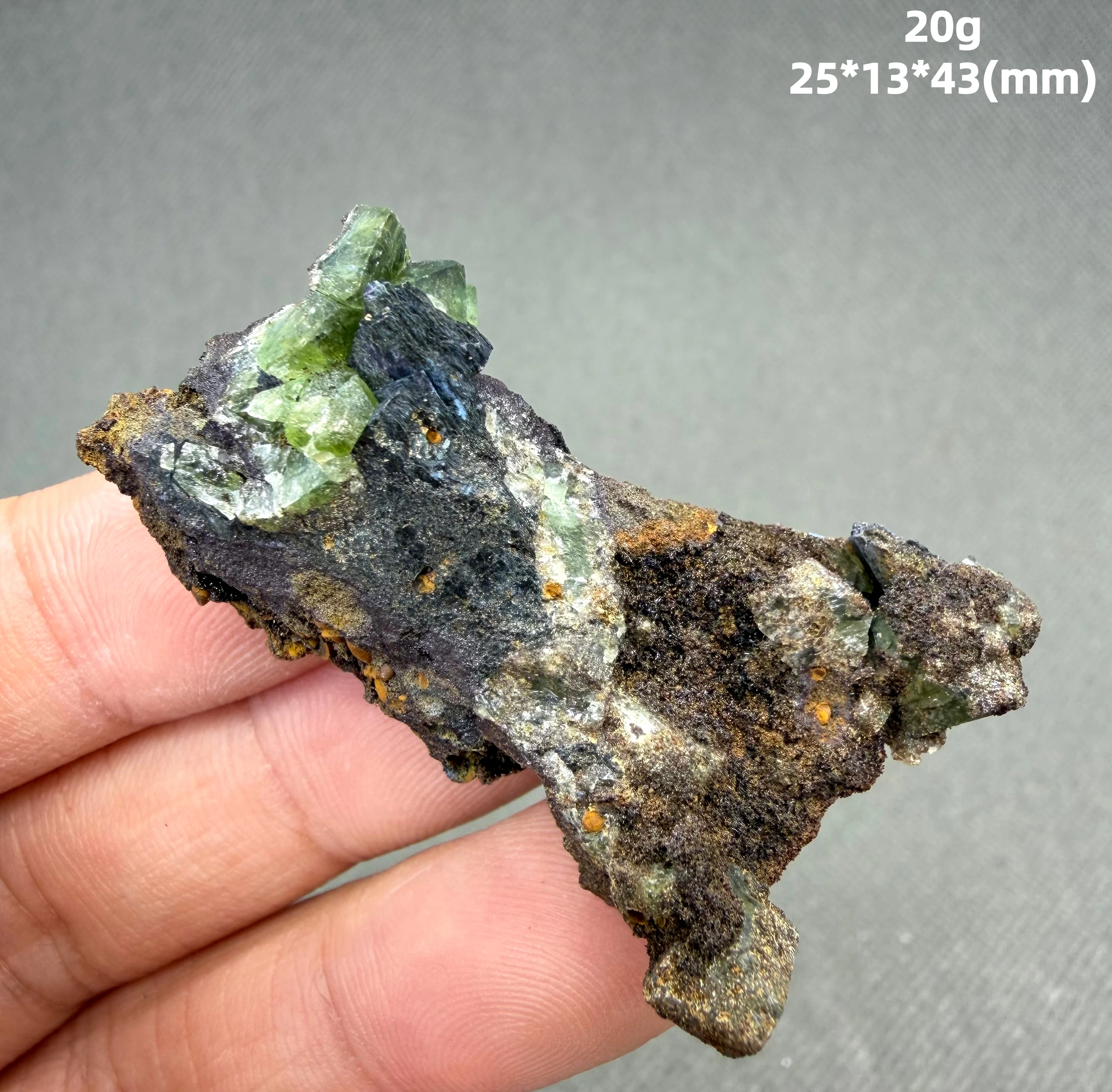 Ludlamite with Vivianite Naturally Intergrown Specimen Rock Sample for Educational And Collectible Items