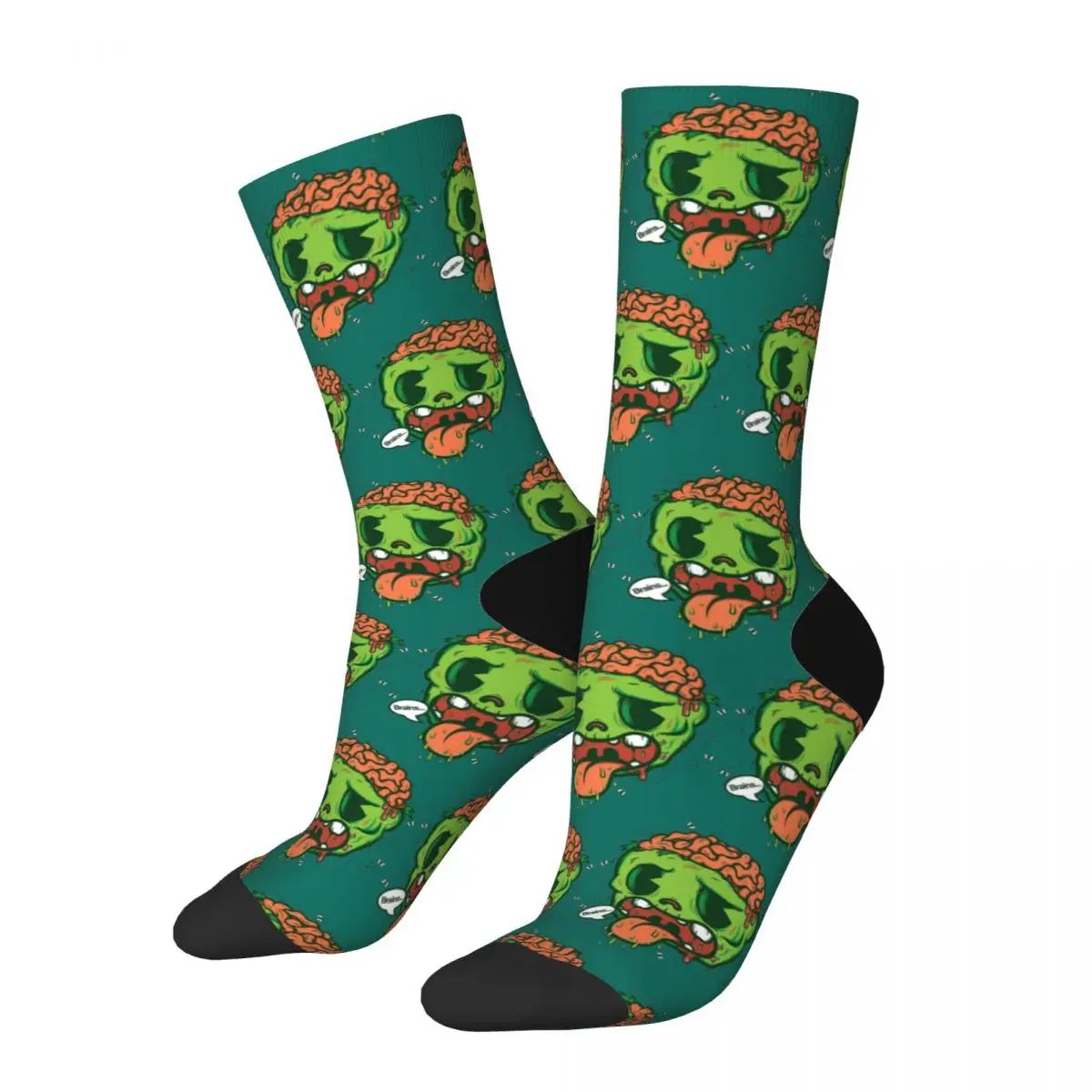 

Casual Cute Zombie Monster Basketball Socks Polyester Long Socks for Women Men Non-slip