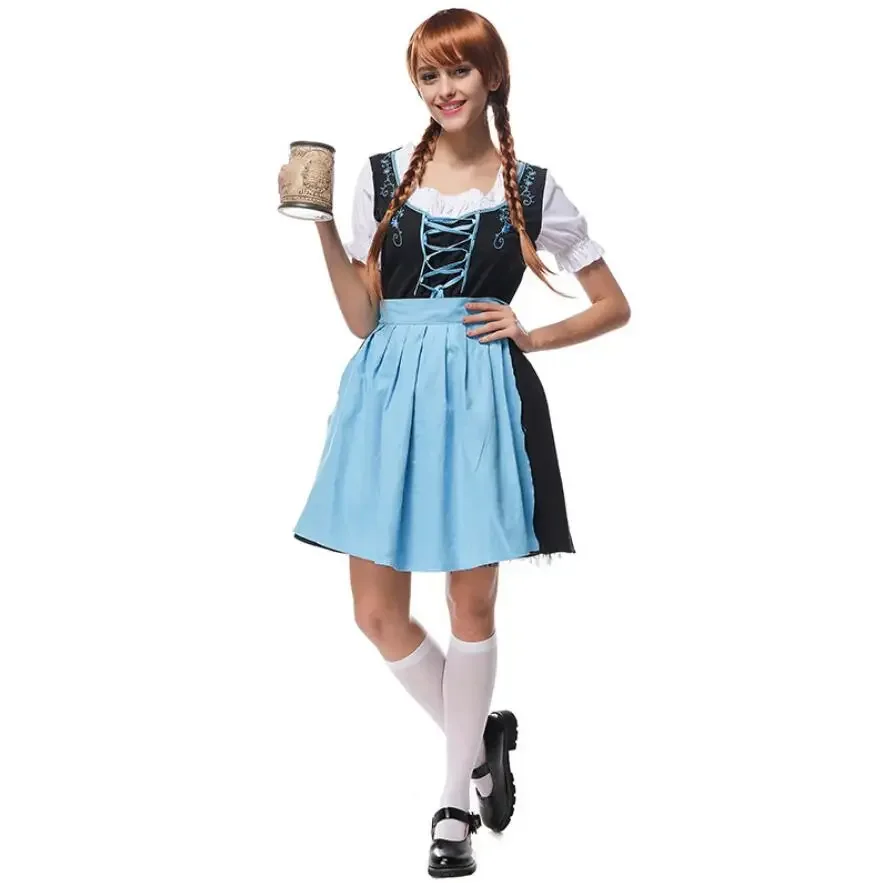 المرأة مثير بافاريا مهرجان أكتوبر زي ألمانيا Dirndl البيرة فتاة بغي فستان بتصميم حالم