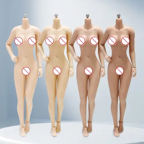 1/6 Scale Female Seamless Action Figure Body 12-inch Pale Suntan Normal Skin Big Breast Super Flexible Body Doll Real doll