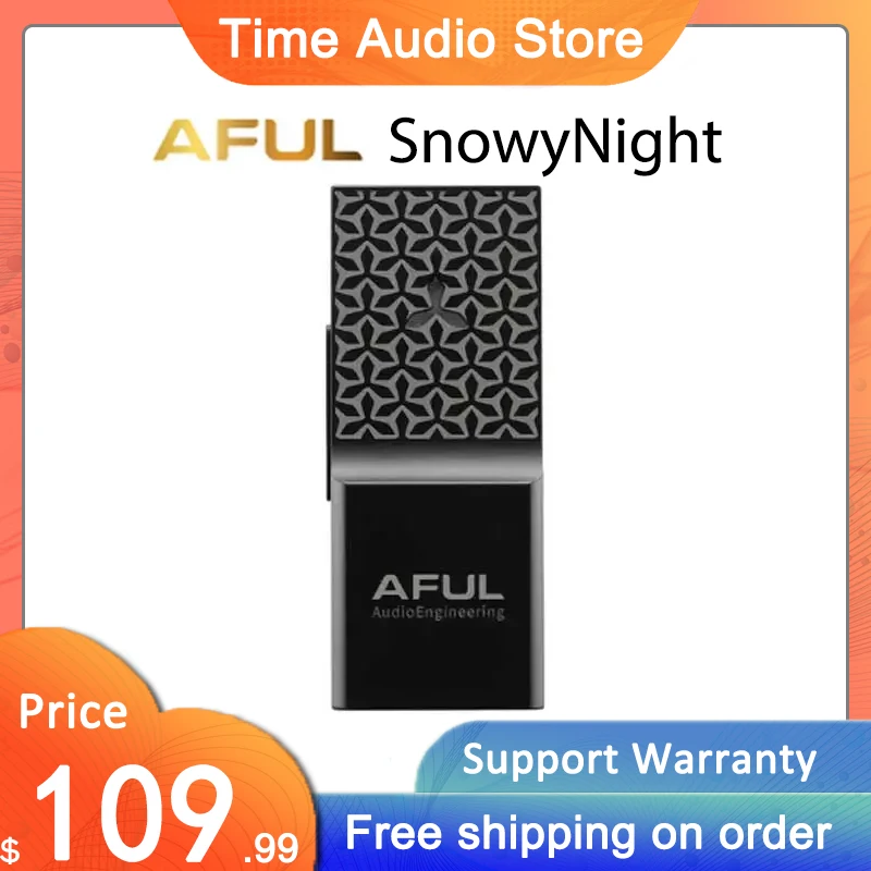 Aful snownight-portátil usb dac e amp processador duplo cs43198, transmissão sem perdas, 32/768khz, pcm, dsd256, 3.5mm, 4.4mm