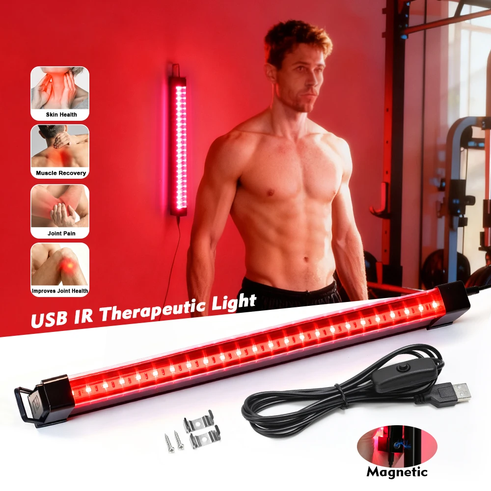 LED Red Light T8 Tube USB 5V LED Lamp For Full Body Face Near Infrared Light T8 LED Lamp Beauty Health Lamp Red Light