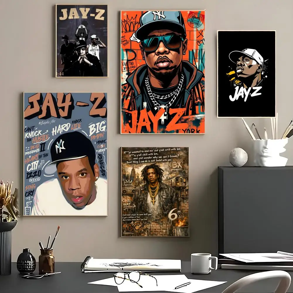 Musik - J-Jay-Zs Poster, Leinwand-Wandkunst-Poster für Schlafzimmer, Wohnzimmer, Heimdekoration