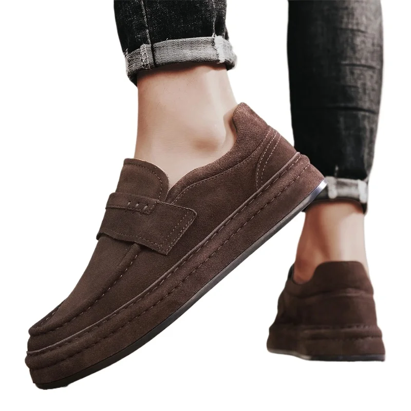 

Hot Sale Men's Slip on Loafers Preppy Lightweight Breathable Comfort Outdoor Flats Non Slip Soft Sole Casual Daily Walking Shoes
