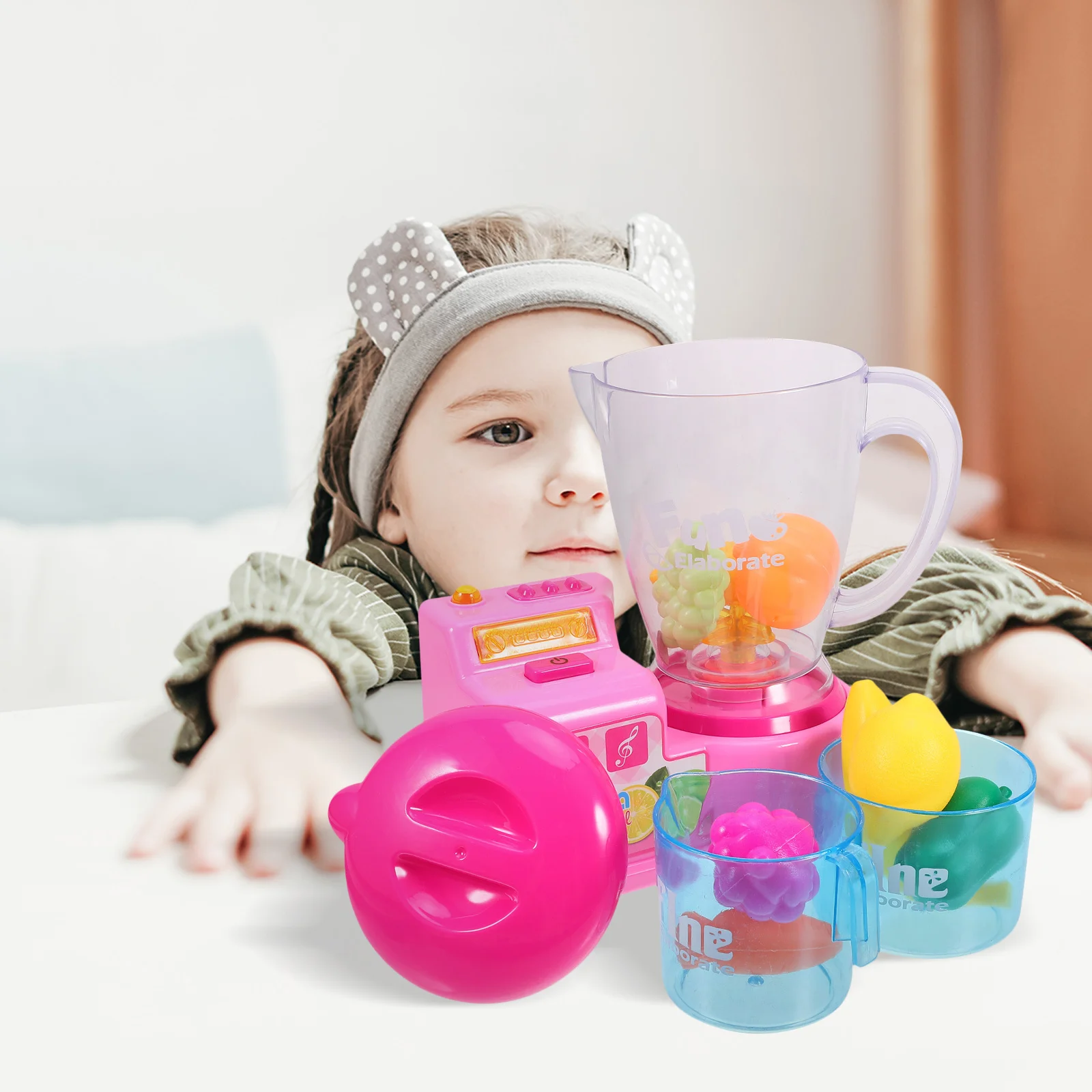 مجموعة واحدة من عصارة المطبخ المحاكاة، مجموعة تعلم تعليمية للأطفال، وظيفة الضوء الذكية، تصميم آمن