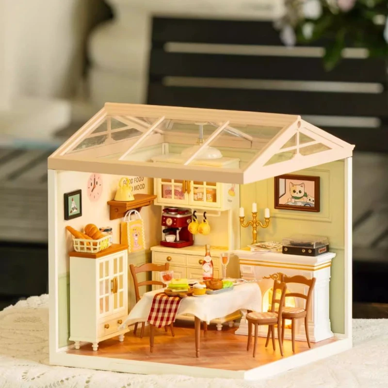 Super World New Product Restaurant Handmade DIY Custom Building Cabin 3D  Puzzle Block House Super Mini World Kit Exquisite Gift