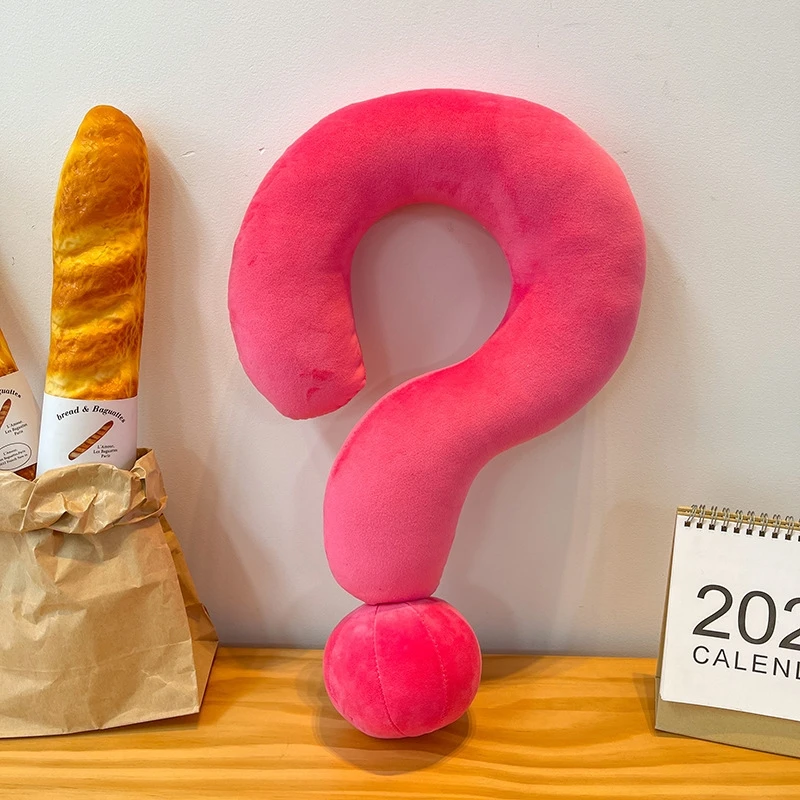 Dopamine เครื่องหมายคําถามรูปแบบ U-รูปคอหมอน Plush โซฟาเบาะ Creative Home Decor ของขวัญผู้หญิงห้องนอนห้องนั่งเล่น Travel