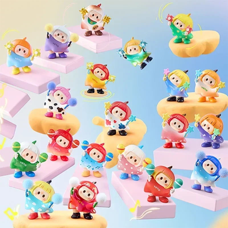 

MINISO YOYO Tilted Head Collection Series Blind Box Mystery Box Caixa Sorpresa Girls Anime Figures Cute Model Birthday Gift