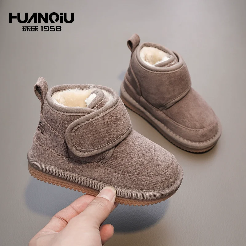 Babaya Baby Snow Boots Boys Plush Cotton Shoes for Kids 2024 New Winter Shoes Children Girls Cotton Short Boots Thickened