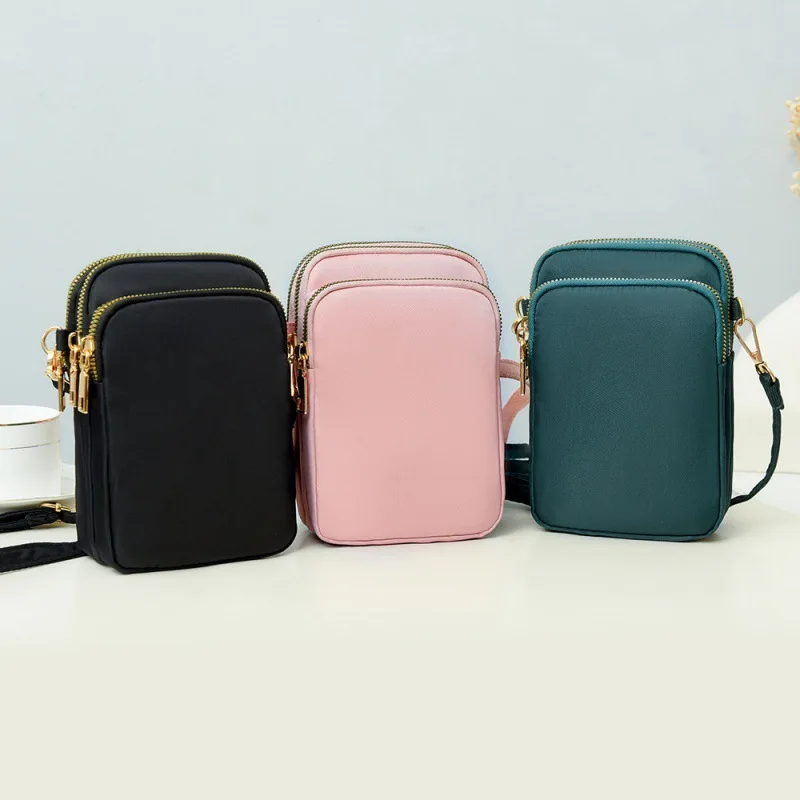 Women Bag Shoulder Bag Crossbody Zipper Mobile Phone Lady Female Multifunction Handbag Wrist Purse Womens Pouch Coin Purse