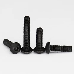 M3 M3*18/20/22/25/28/30/32/35/40/45/50 10.9 Grade Black Carbon Steel DIN7380 Pan Oval Round Button Head Hex Hexagon Socket Screw