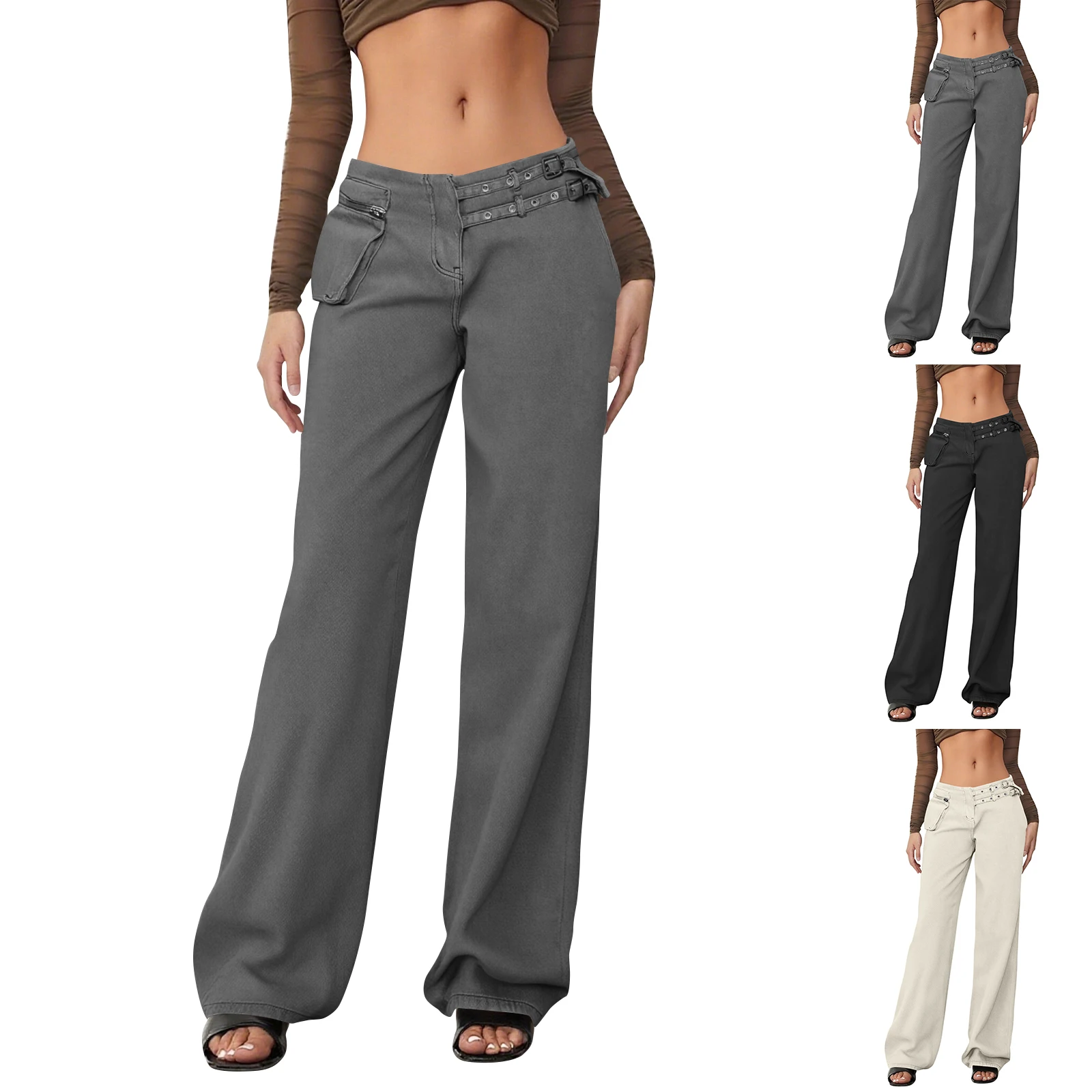 

Y2K модные американские ретро джинсы женские корейские повседневные широкие брюки уличная одежда со средней талией свободные сексуальные джинсовые брюки