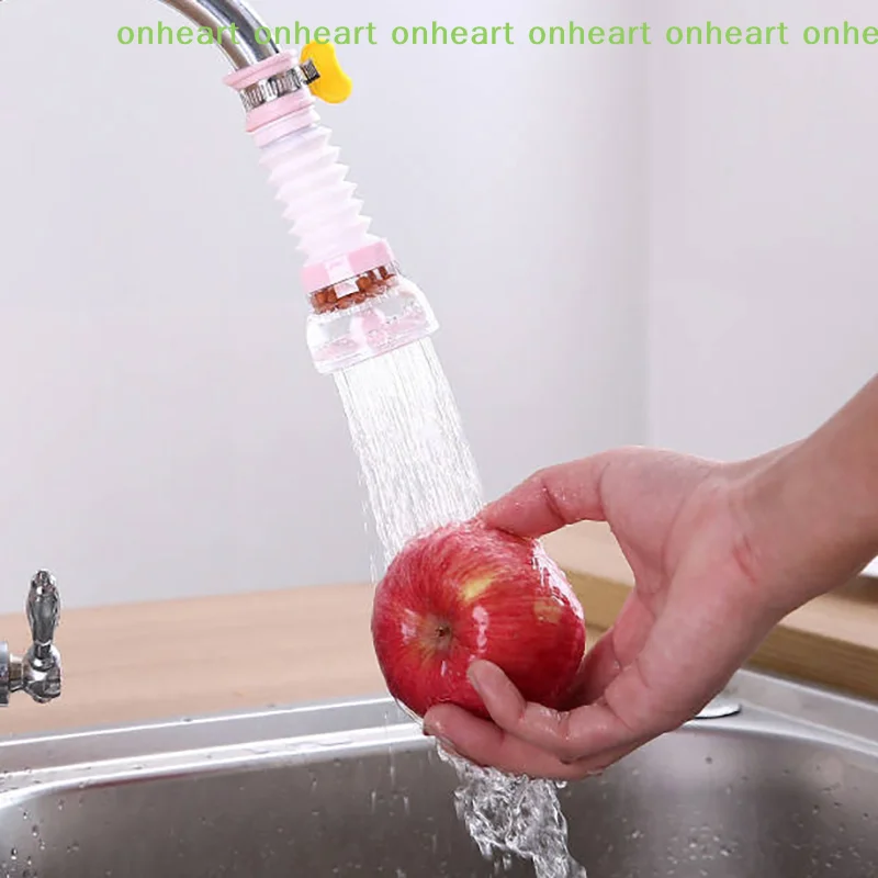 Tap Head Nozzle Activated Carbon Water Purifier 360° Rotating Faucet Booster Shower Kitchen Sink Faucet Extender Water Filter