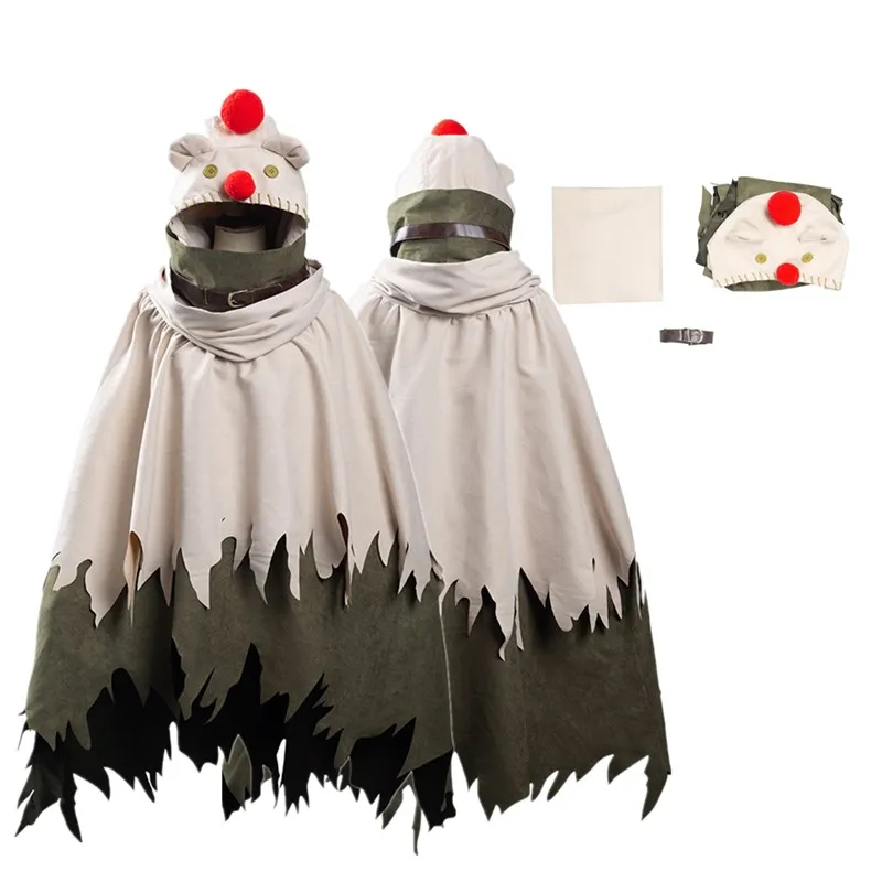 Game Fantasy Yuffie Kisaragi Moogle Cosplay Costume Adult Fantasia Cape Cloak Coat Halloween Carnival Party Suit