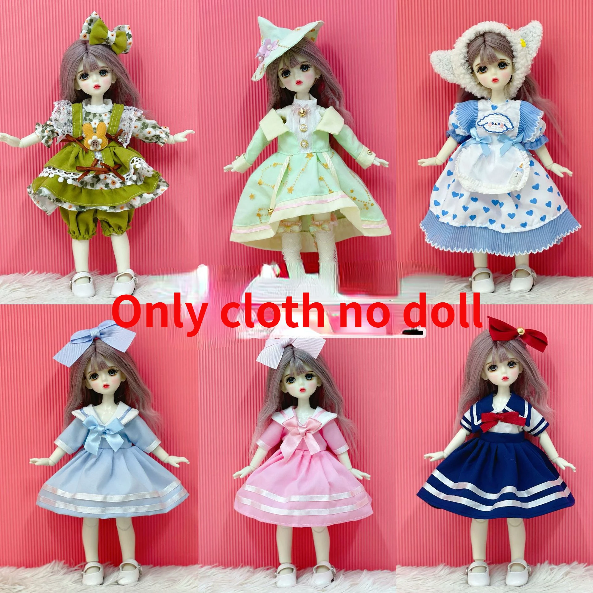 30 Doll Clothes 1/6 Lolita Dress No Doll No Shoes Just Cloth Sport Suit Doll Accessories for 30cm Bjd Doll Beauty Dress