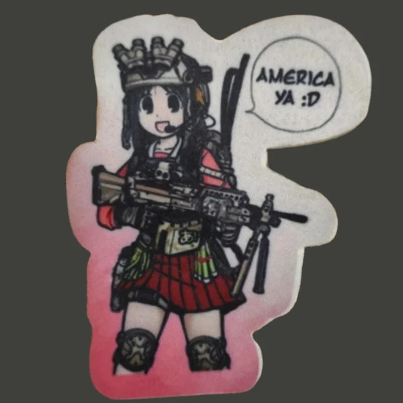 Anime Girl Tactical Patch Military Morale Print Badge Hook and Loop Backpack Clothes Hat Accessories Stickers Armband