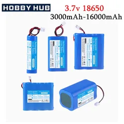 Lithium Battery 3.7V 18650 with XH2.54-2P Plug 3000/6000/12000mAh Rechargeable battery For Fishing LED Light Bluetooth Speaker