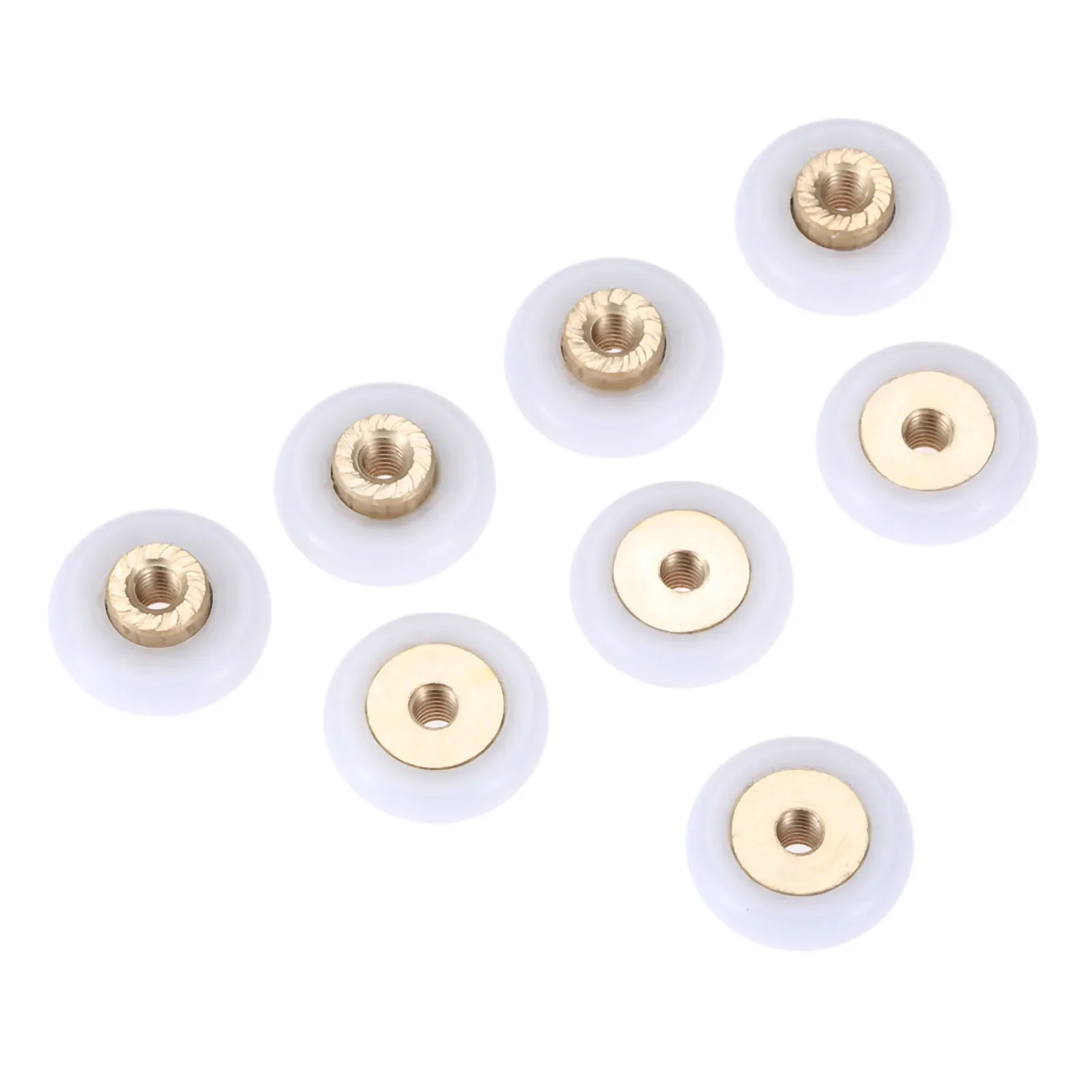 DRELD 8pcs Bath Shower Door Rollers /Runners Wheels Pulleys 18mm Dia Wheel Replacement Part For Shower Enclosures Cabins Runner