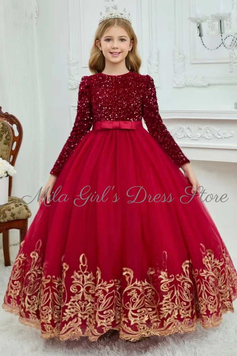 vestido-de-nina-con-lentejuelas-y-mangas-de-encaje-rojo-para-fiesta-de-cumpleanos-personalizado-largo-hasta-el-suelo-para-primera-comunion