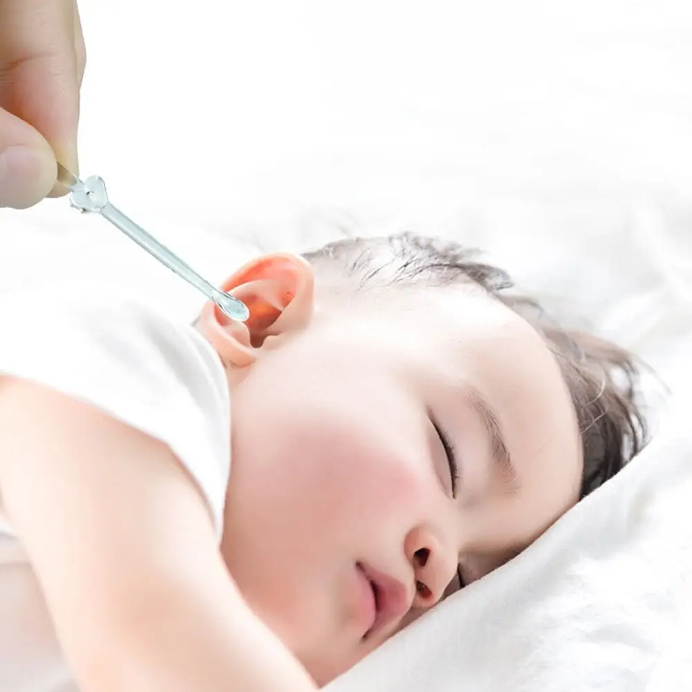 24PCS/Box New Silicone Disposable Ear Swabs Soft Ear Cleaner Sticky Ear Swabs Sticky Ear Stick Children Adult