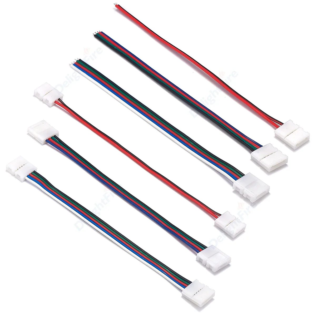 5pcs LED Strip Connector With Cable 22AWG 15cm 2pin 10mm led tape connectors For Ws2812b SMD 2835 Single Color LED Strip RGB