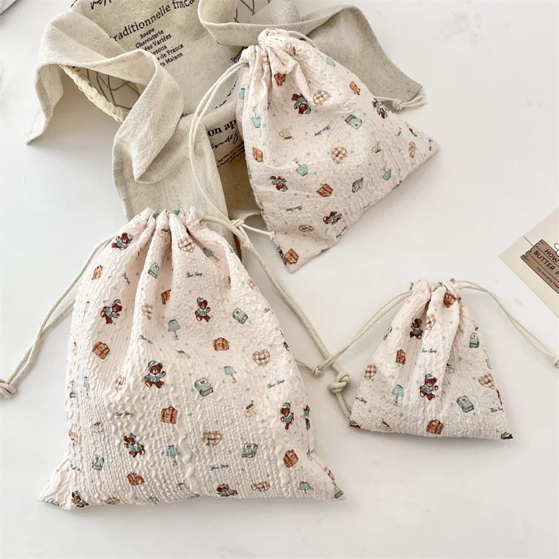 1 шт., косметичка с тиснением мультфильма на шнурке, милая портативная косметичка для хранения, сумка-органайзер для макияжа и аксессуаров