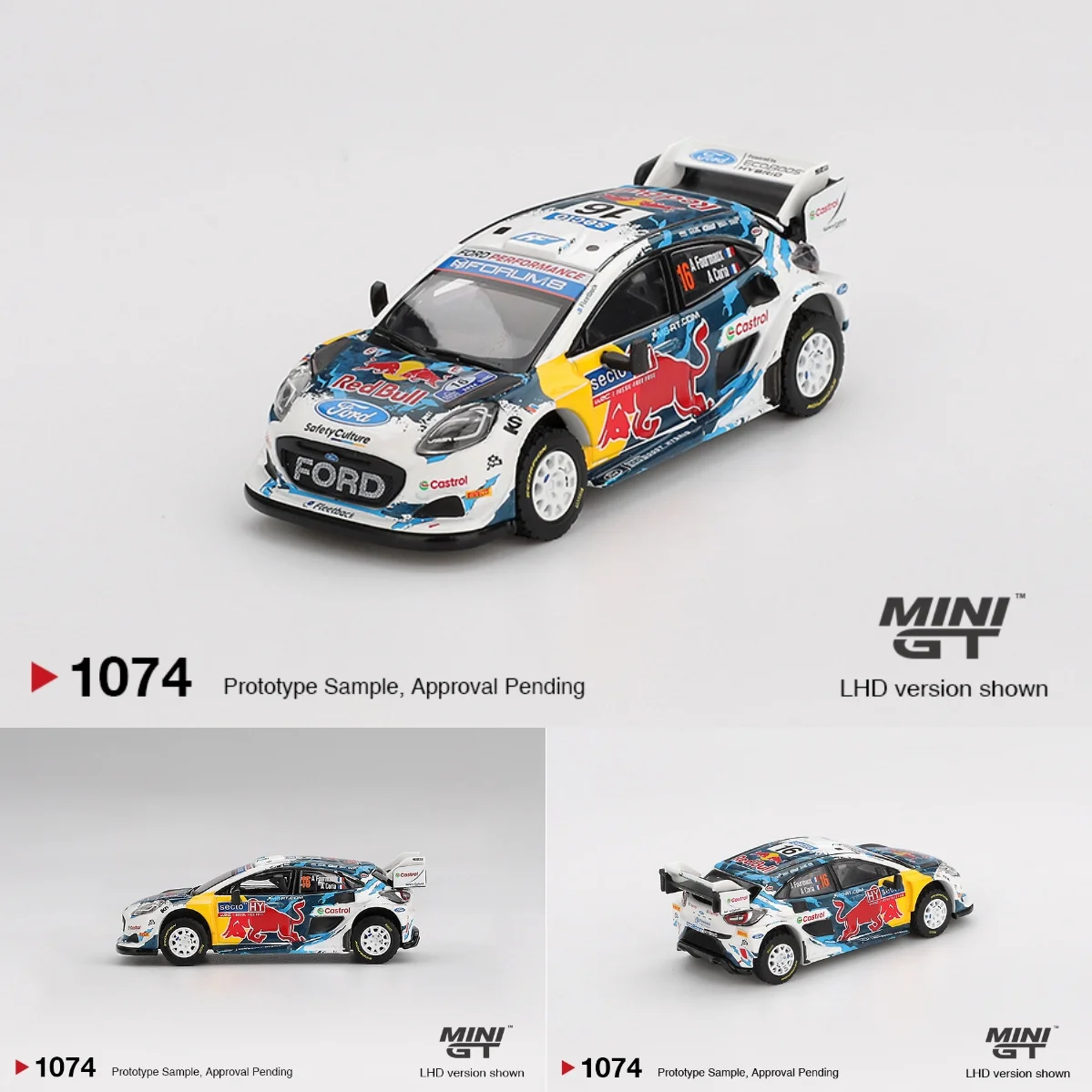 

MINIGT 1/64 #1074 Puma Rally1 #16 M-Sport WRT 2024 Alloy Die Cast Car Model Collection Gift Ornament