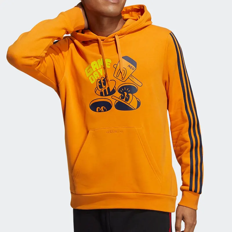 

adidas Neo Men's Cartoon Letter Print Striped Hoodie HA2250