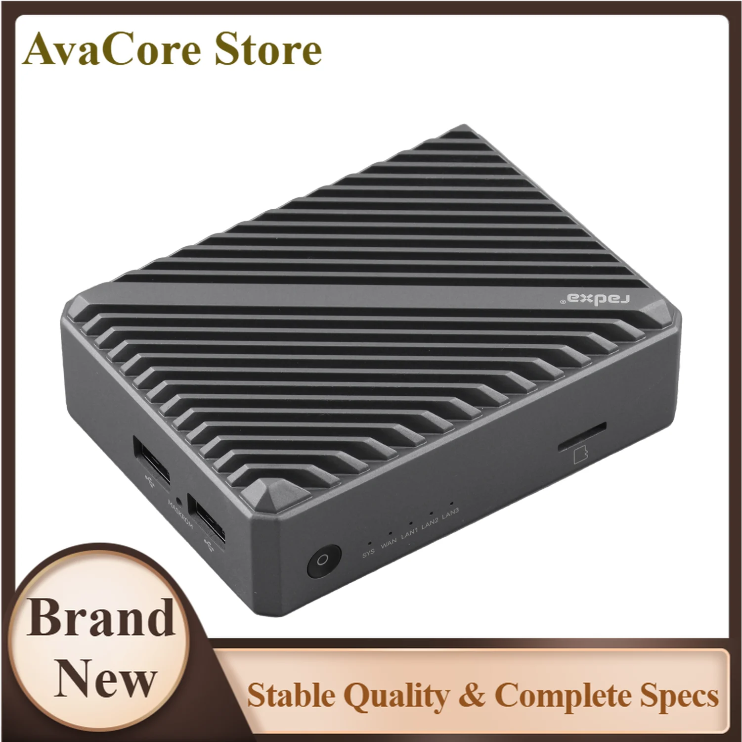 AvaCoreRadxa E24C Single Board Computer - Rockchip RK3528A Quad-Core A53 4x GbE USB-C Power LPDDR4/SD Support