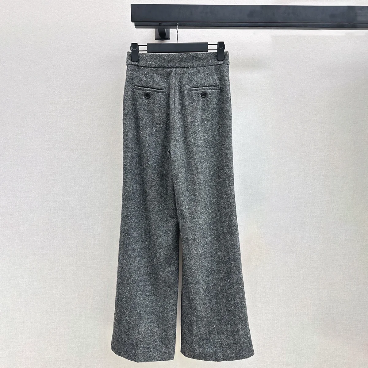 2026 high-quality women's linen gray mixed color floral wide leg pants26709225