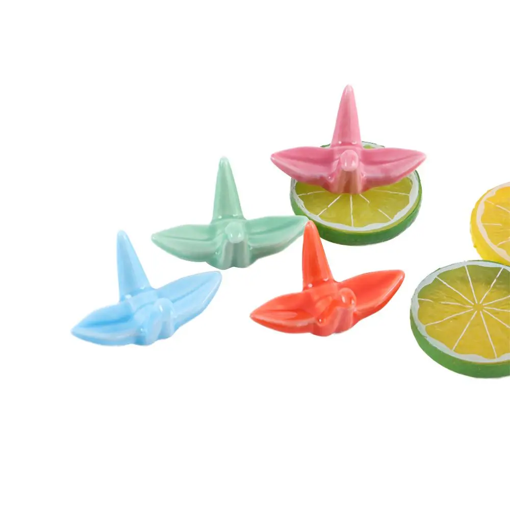 Porcelain Paper crane Fork Rack Rest Ceramic Chopsticks Holder Chopsticks Stand Tableware Chopsticks Spoon Rack