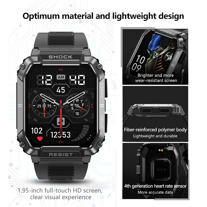 2023 New T3 Smart Watch 1.95 Inch IPS Screen Bluetooth Call Outdoor 123 Sports Models Fitness Smartwatch Bracelet for Men Women