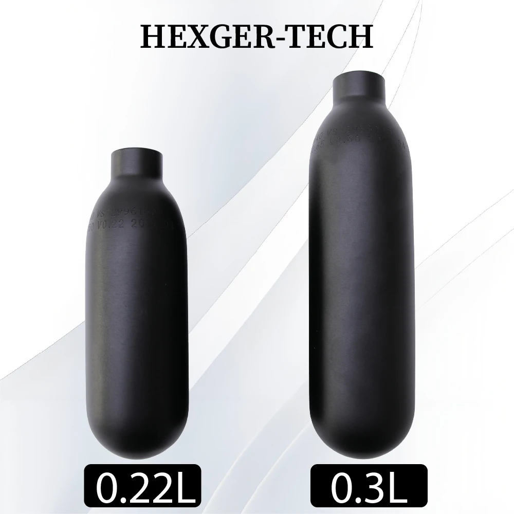 0.22L/0.3L/30MPa High-Pressure Aluminum Cylinder, Aluminum Alloy Material, 6.2mm Wall Thickness, High-Pressure Cylinder