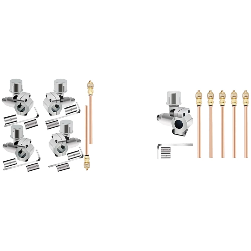 

Piercing Valve Line Tap Valve Compatible With 1/4, 5/16, 3/8Inch Outside Diameter Pipes,1/4 SAE Service Access Valve