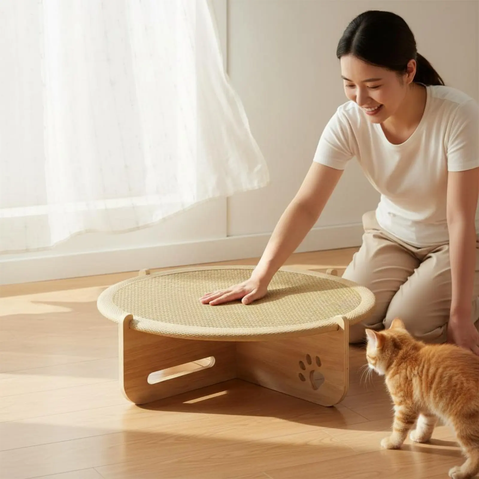 2-in-1 Cat Scratcher & Cooling Bed 6