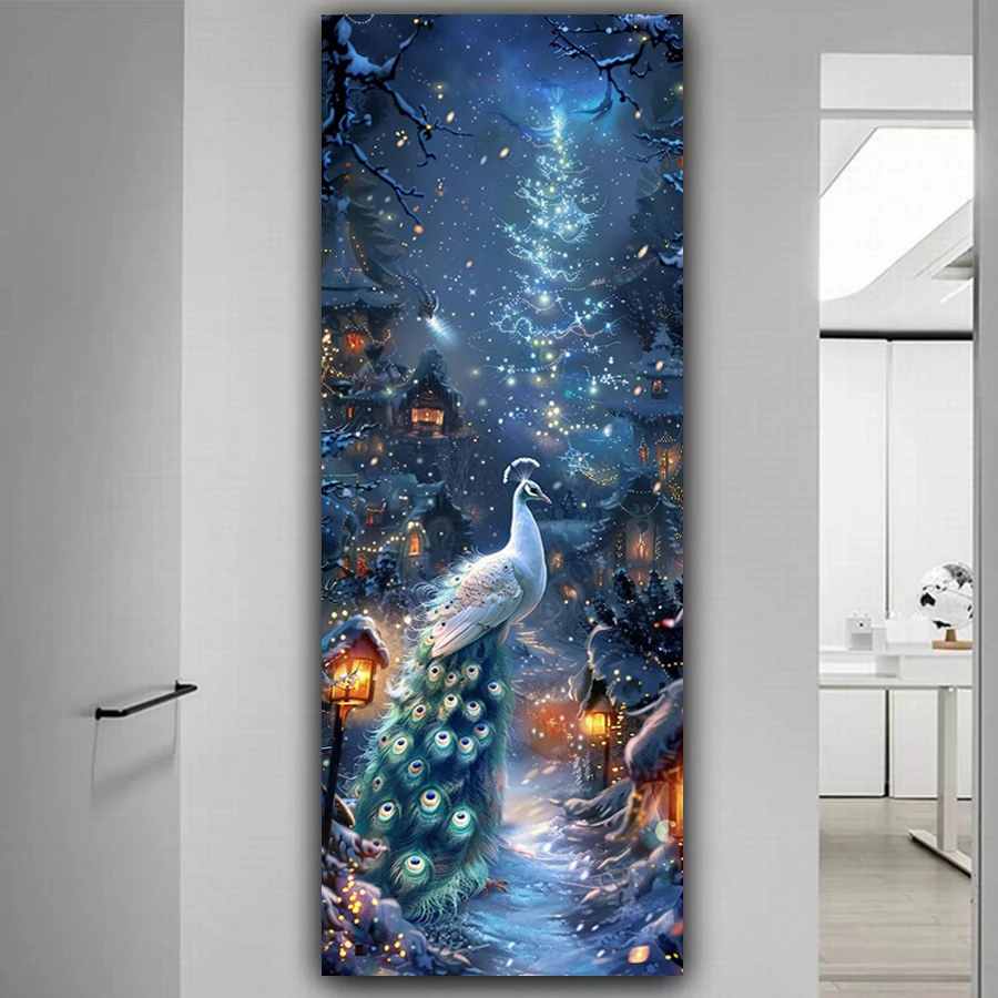 Diy Diamond Art Painting Kit Extra Large Size Peacocks Full Mosaic Embroidery Animal Big Birds Picture Wall Decor Frameless