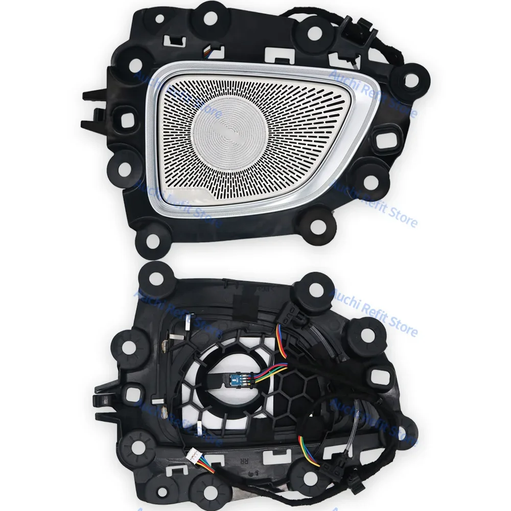 Penutup Speaker Logam LED 64 Warna Baru untuk Mercedes Benz 2022 C-class W206 Lampu Interior Mobil Cahaya Sekitar Lampu Reparasi Dekoratif Audio