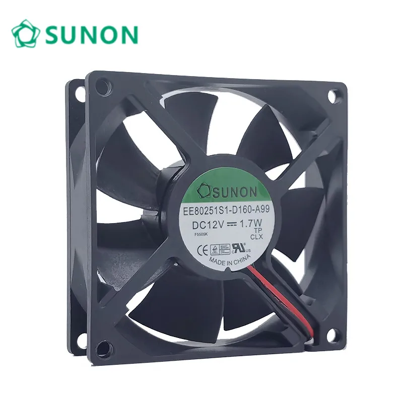 Per Sunon EE80251S1-D160-A99 80*80*25mm DC12V 1.7W ventola di raffreddamento silenziosa da 80mm dc brushless